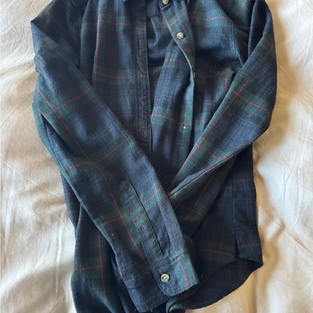 Women's Plaid Shirt - Blue, Green and Red